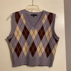 Haute Monde Women’s Argyle Sweater Vest (Juniors)